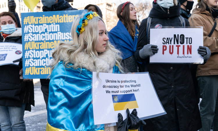 Мітинг на підтримку України у США, 2022 рік