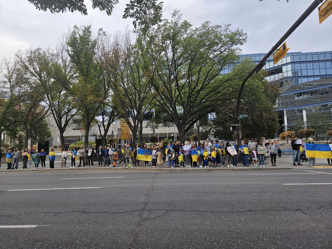 Let Ukraine Strike Back: A rally in support of Ukraine was held in Calgary
