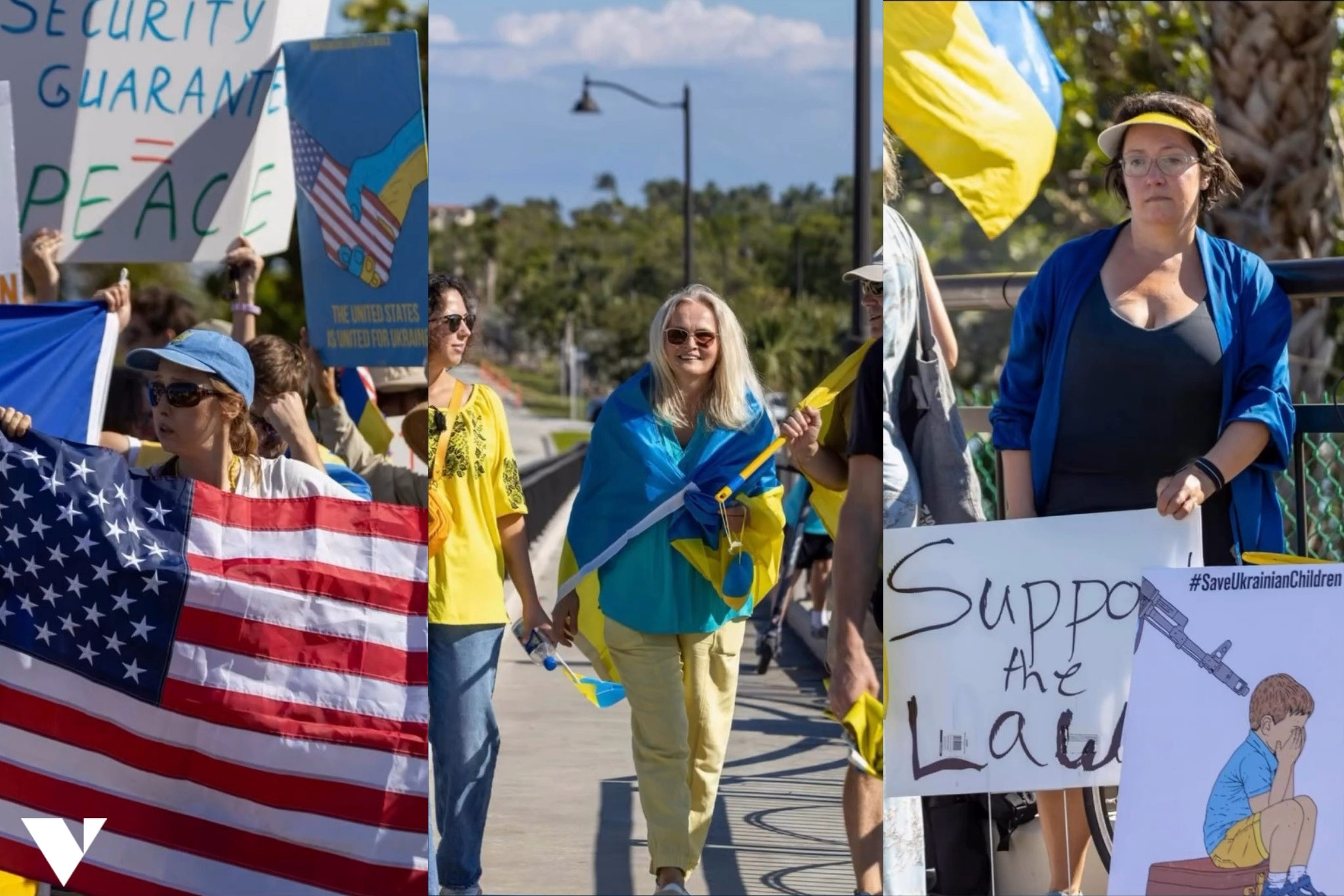 Українська громада Флориди вийшла на мирний мітинг на підтримку України